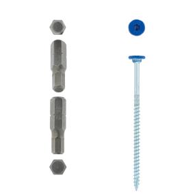 Purlin Screw - Blue hex head